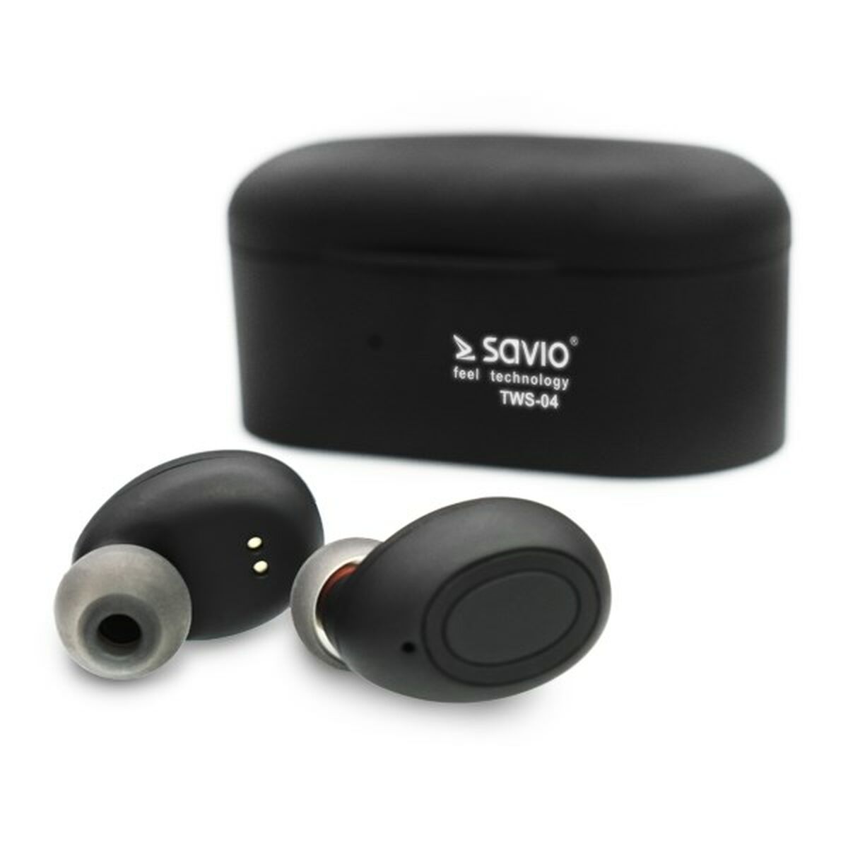 Bluetooth-hodetelefoner Savio TWS-04 Svart Grafitt